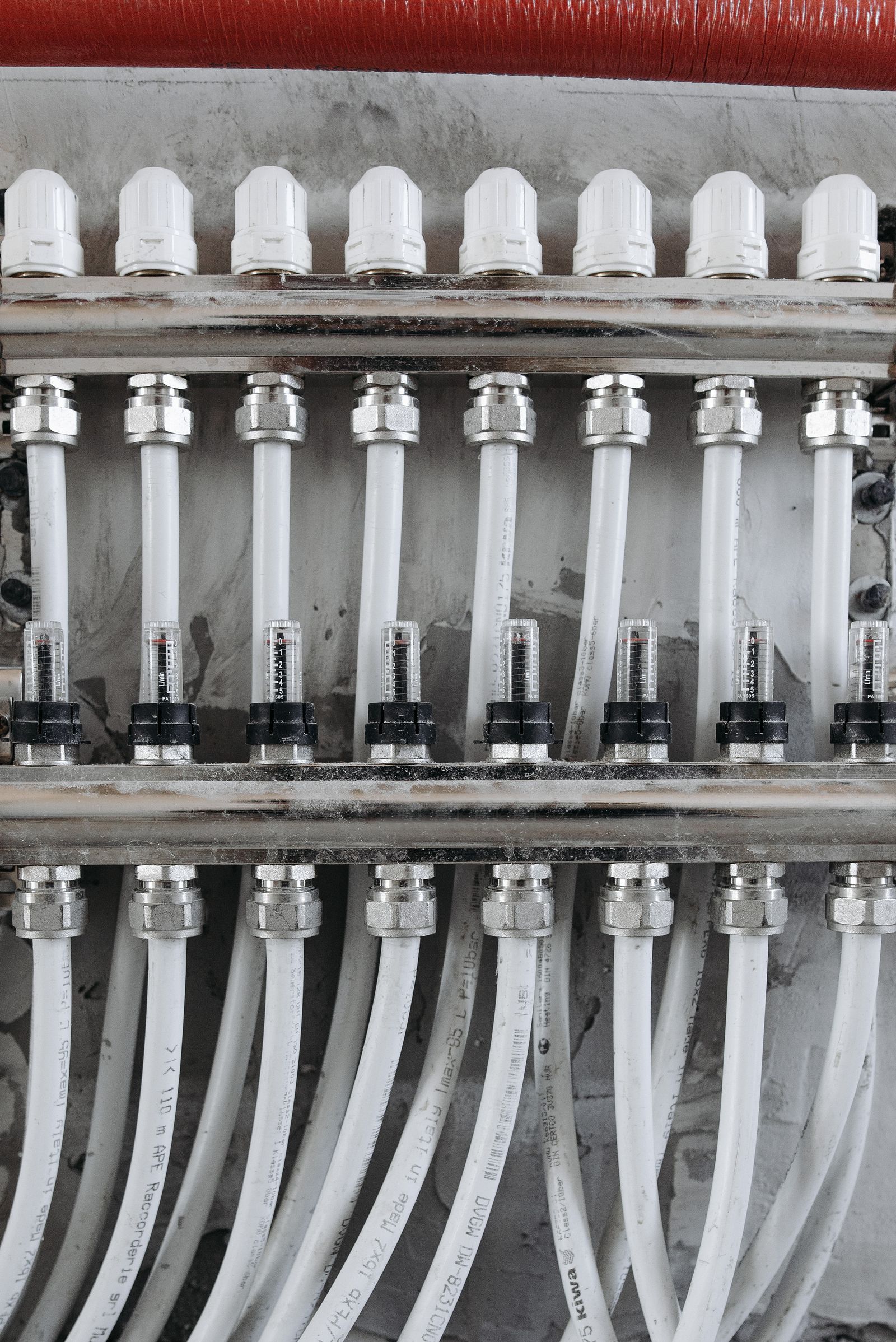 HVAC commissioning during the construction closeout phase in a luxury home mechanical room